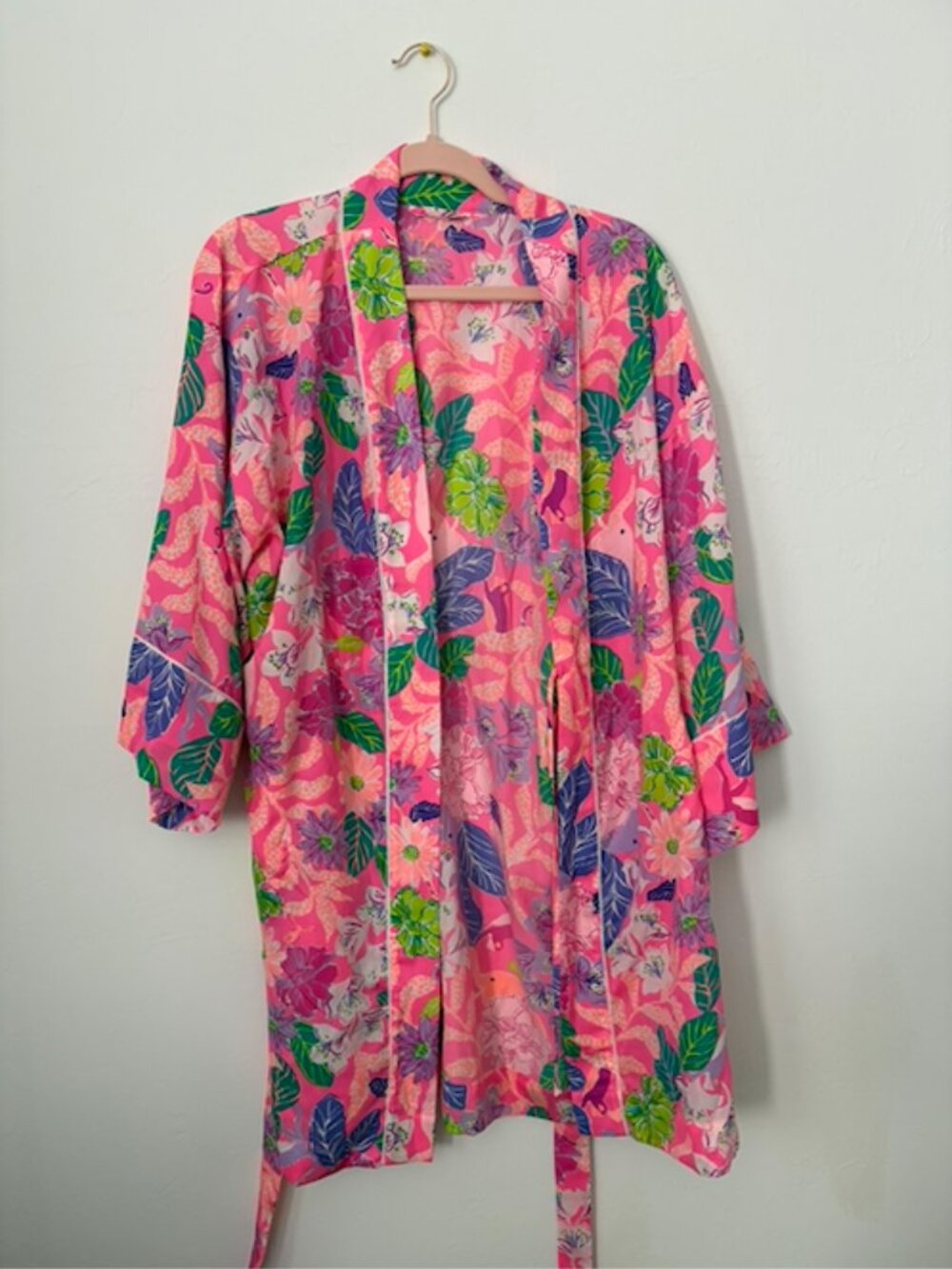 Lilly Pulitzer Pink Printed Robe L/XL